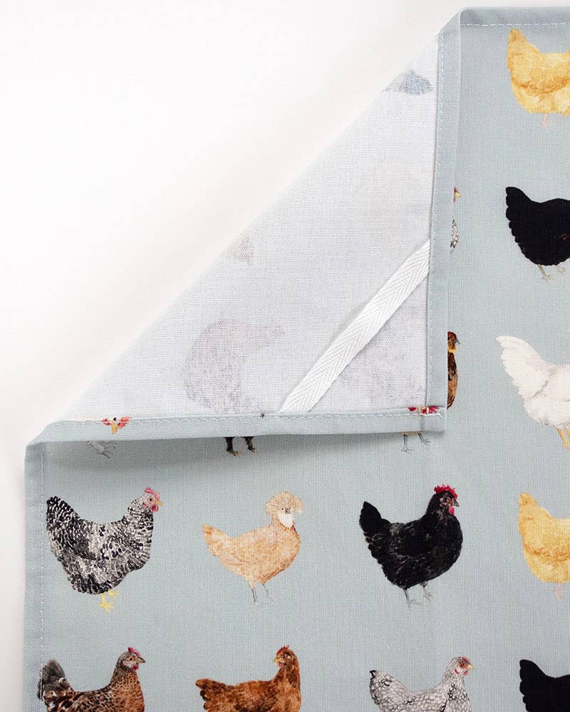 Chicken Tea Towel - Organic Cotton Kitchen Towel, photo 3 of 6