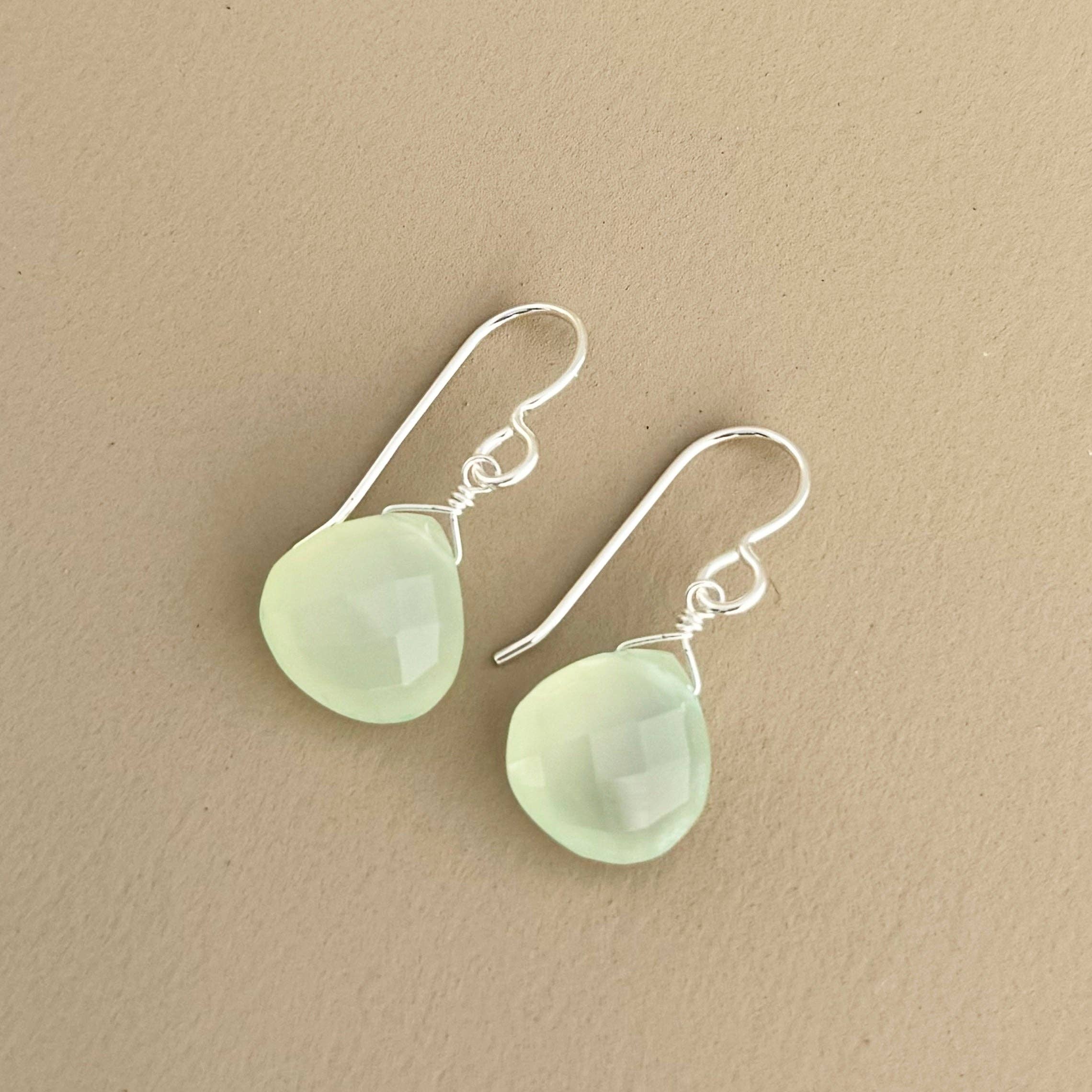 Blue Chalcedony Earrings: Sterling silver, photo 1 of 3