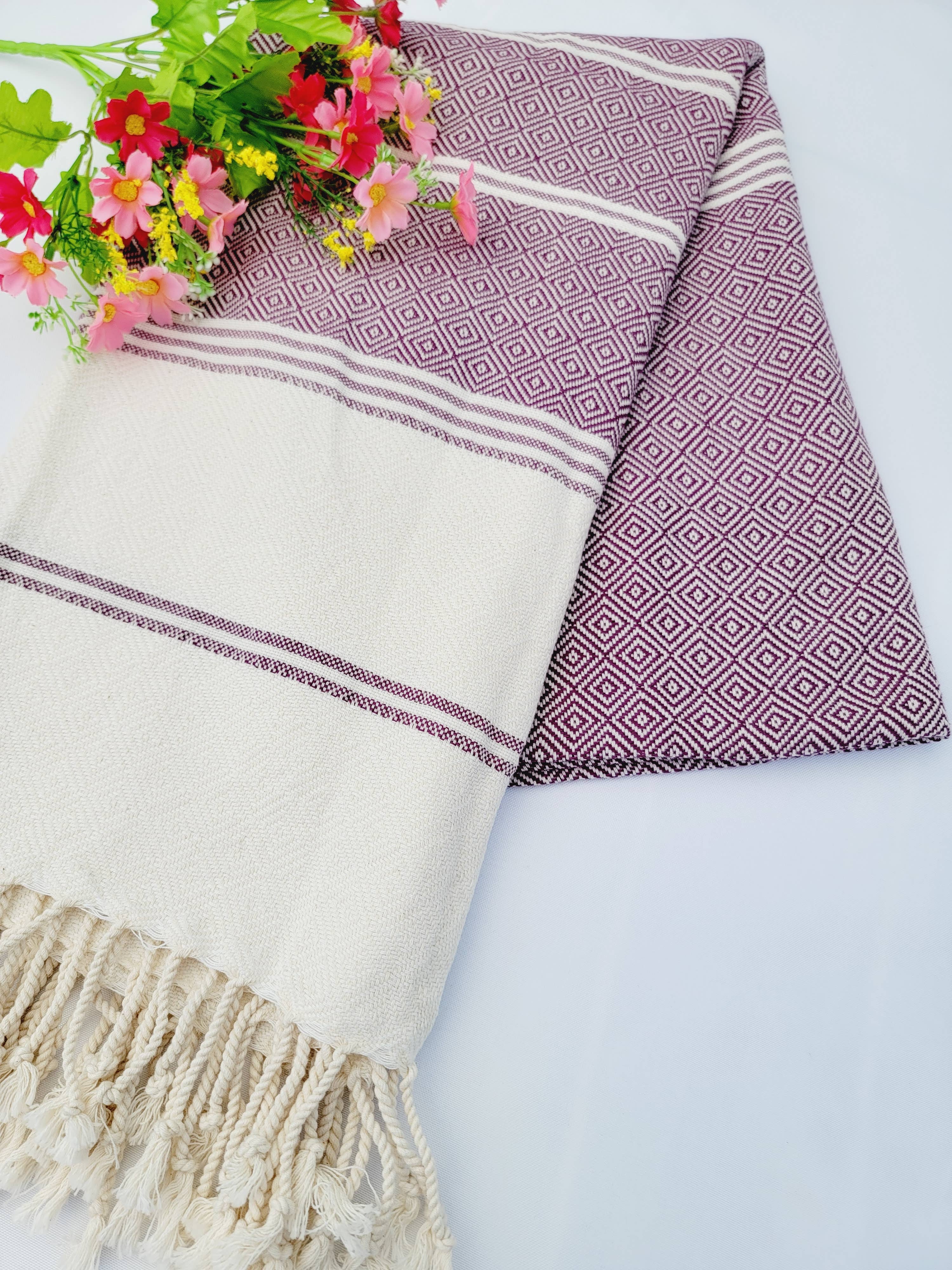 100% Cotton Throw Blanket 40"X70"-Easy fold throw Black: BURGUNDY, photo 1 of 8