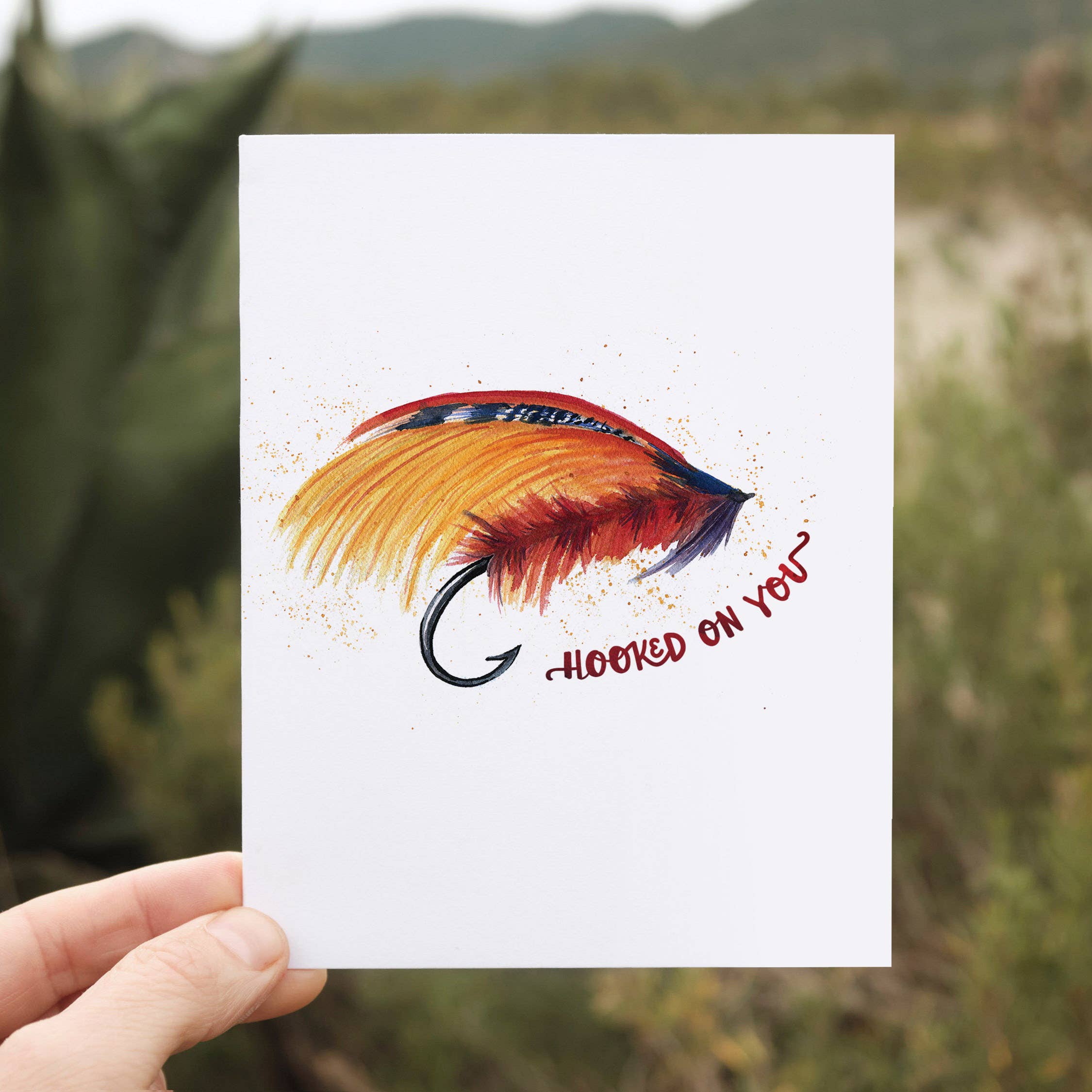 Fly Fishing Love Card | Anniversary Fishing Valentines Day, photo 3 of 4