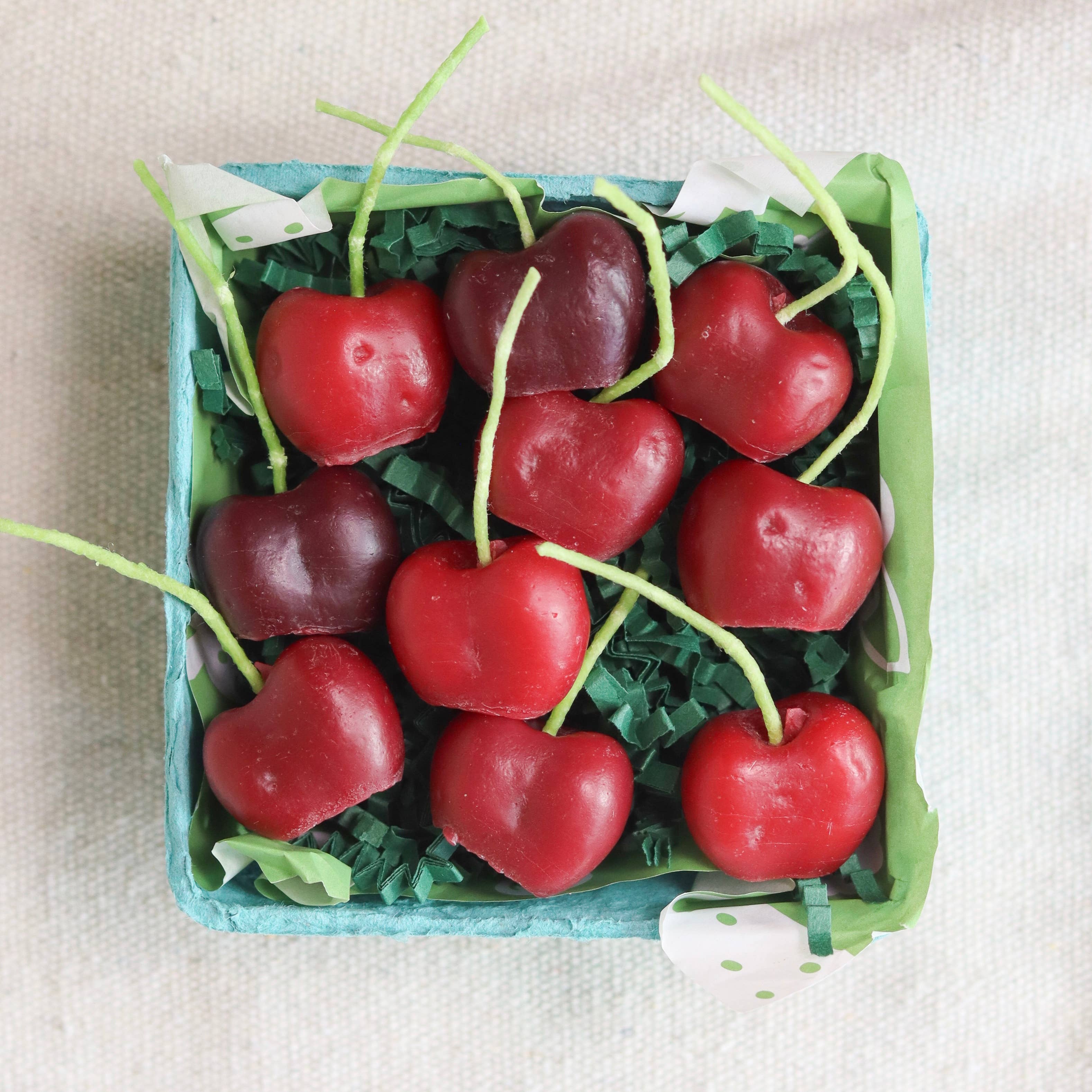 Dark Red Cherry Beeswax Birthday Candles: 10, photo 1 of 3
