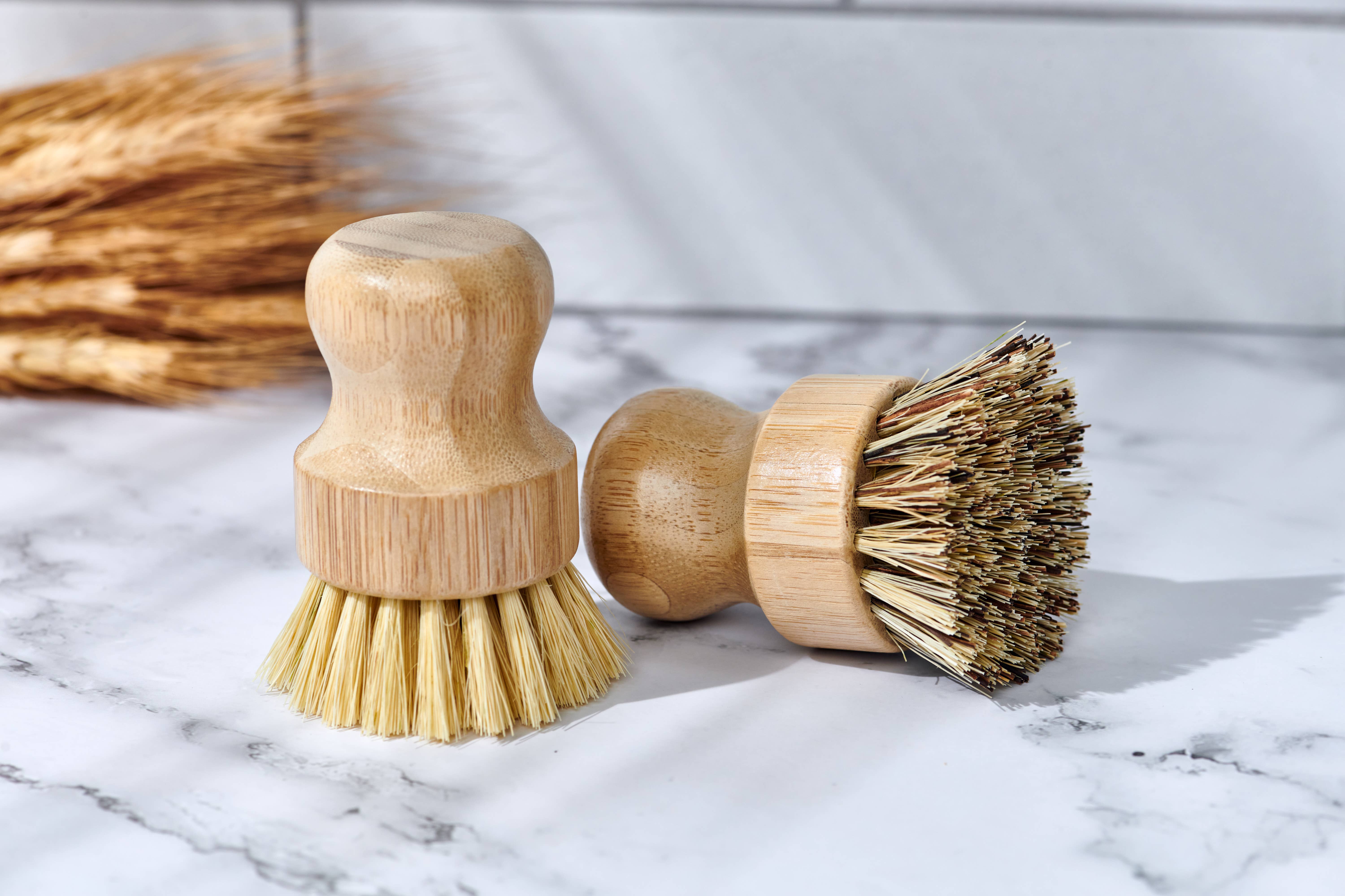 Bamboo Handle-less Dish Scrubbing Brush, photo 1 of 3