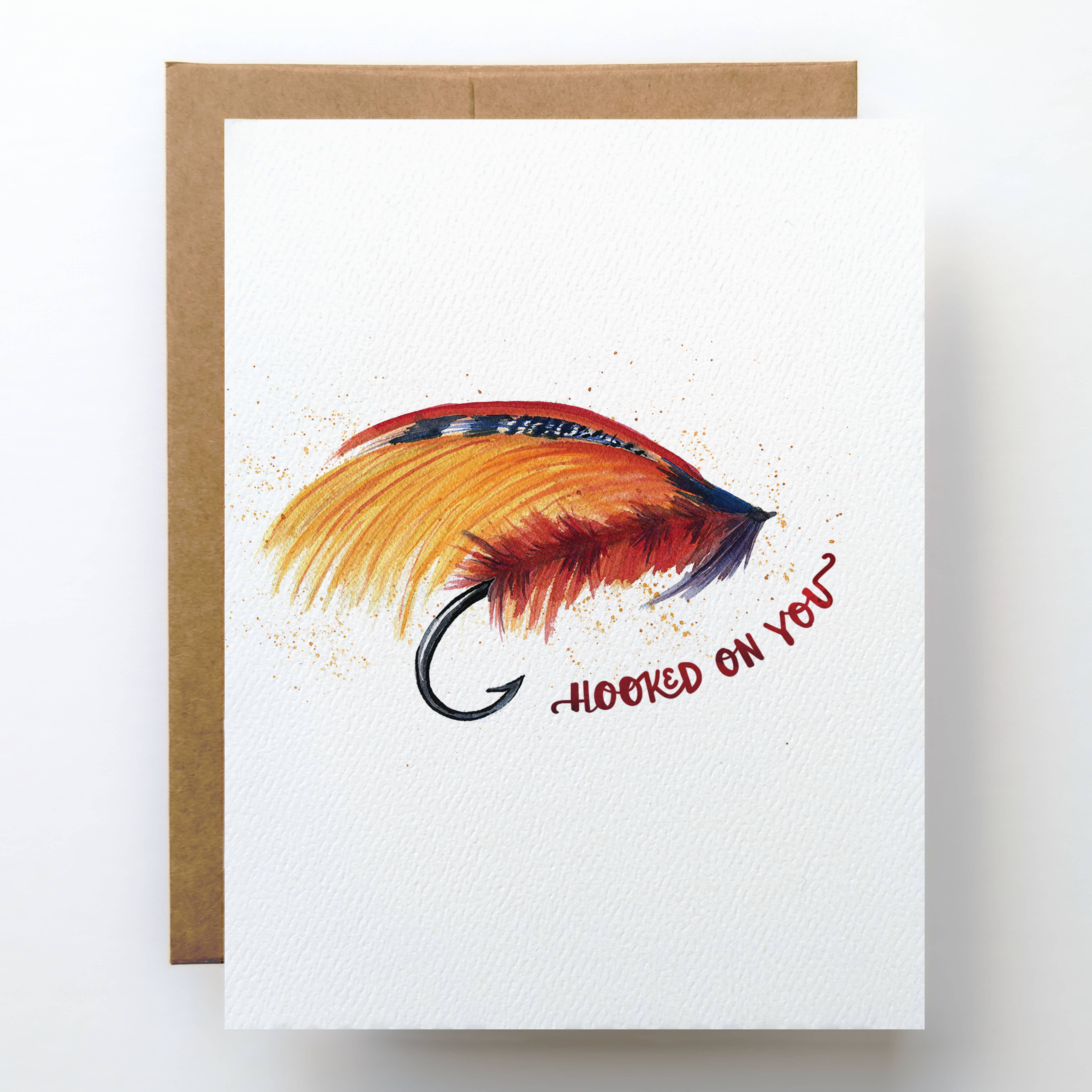 Fly Fishing Love Card | Anniversary Fishing Valentines Day, photo 1 of 4