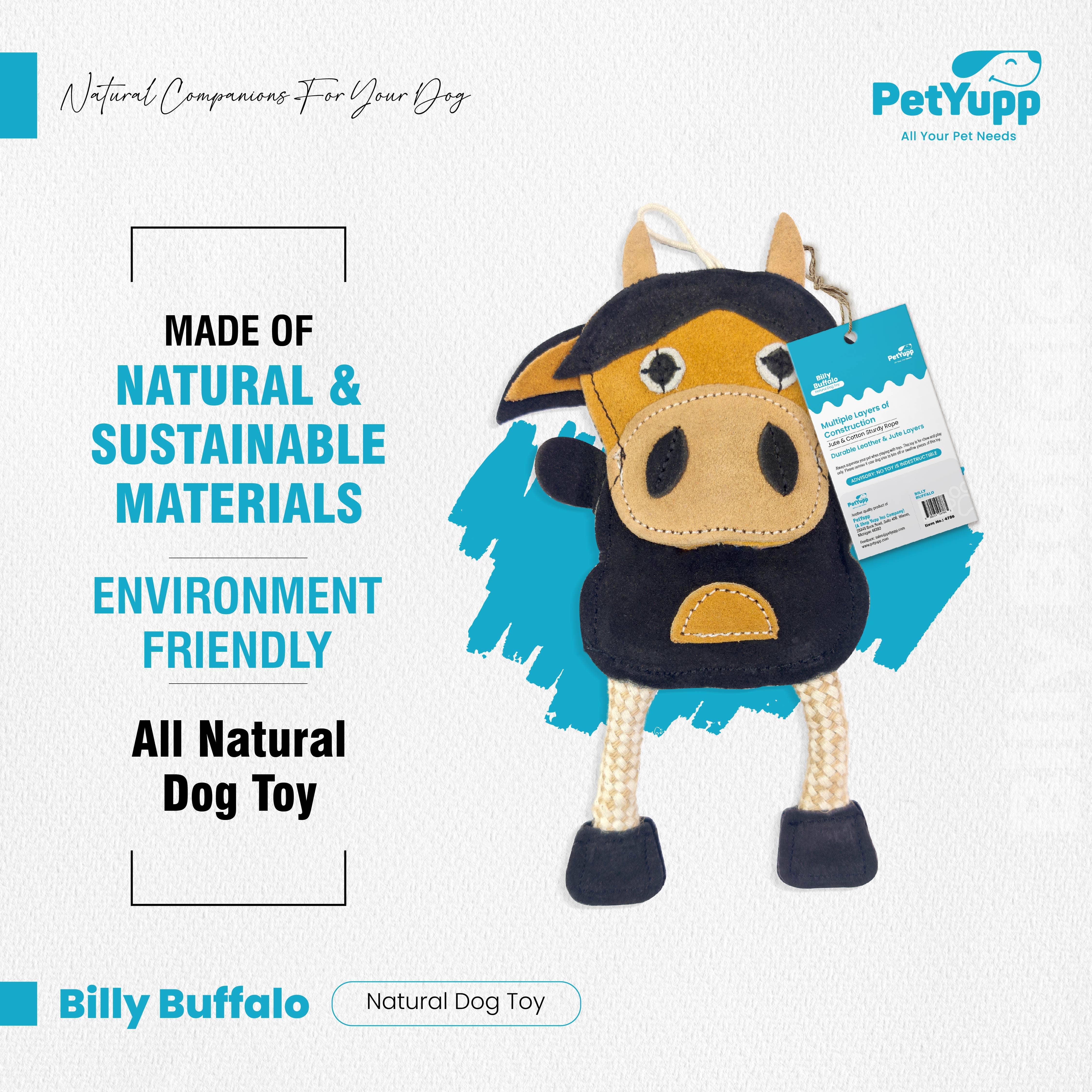 Billy Buffalo-Leather Dog Toy, photo 3 of 5