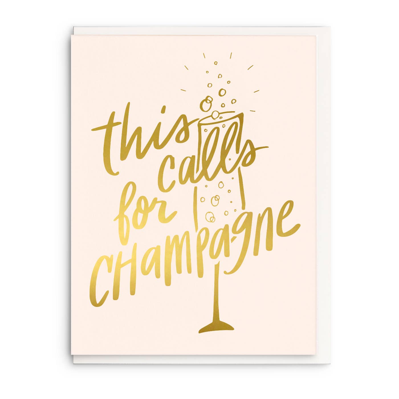 This Calls For Champagne - Foil Congratulations Card, photo 1 of 2