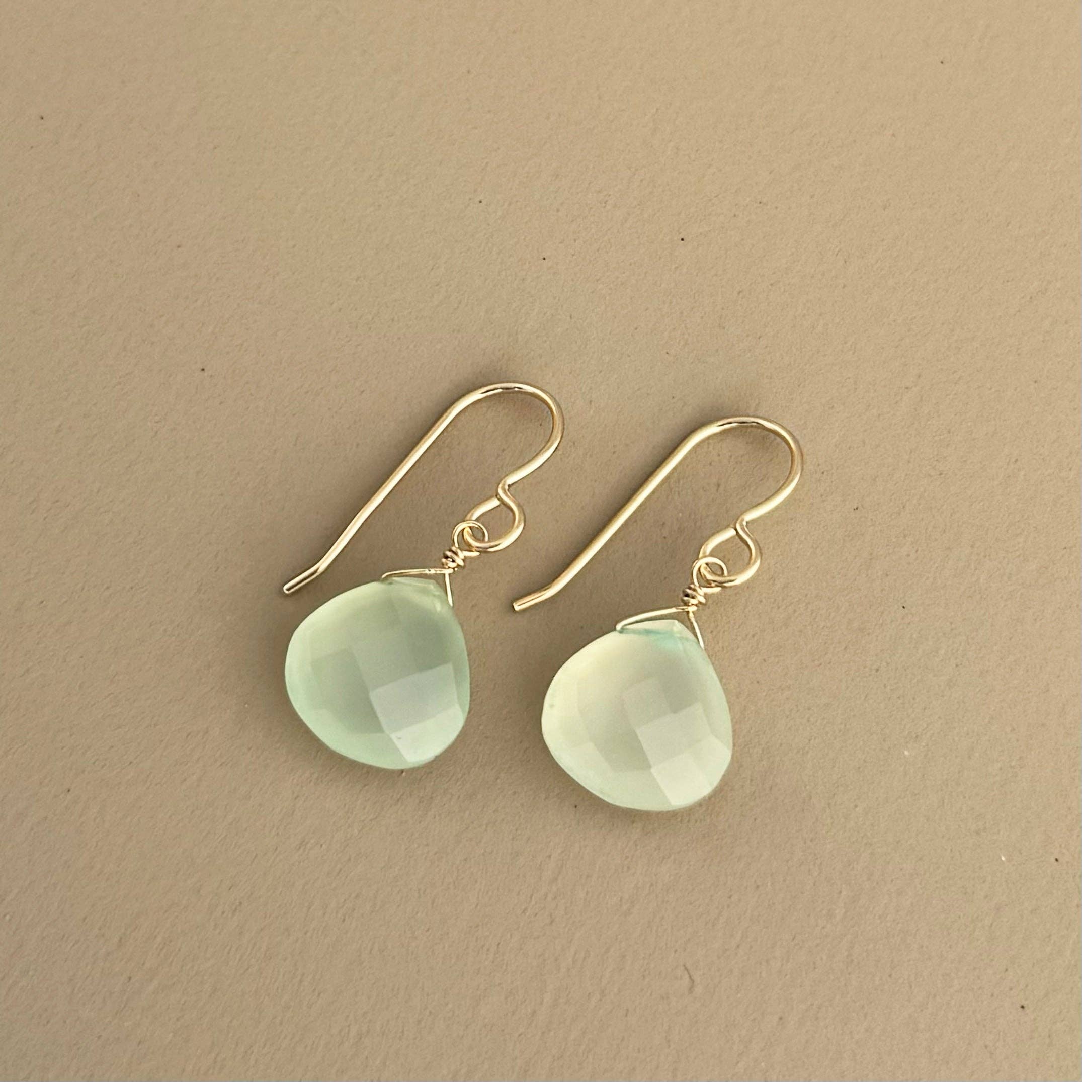 Blue Chalcedony Earrings: Sterling silver, photo 3 of 3