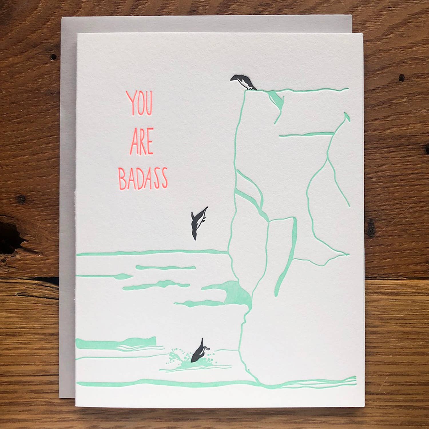 You Are Badass Letterpress Card, photo 1 of 2