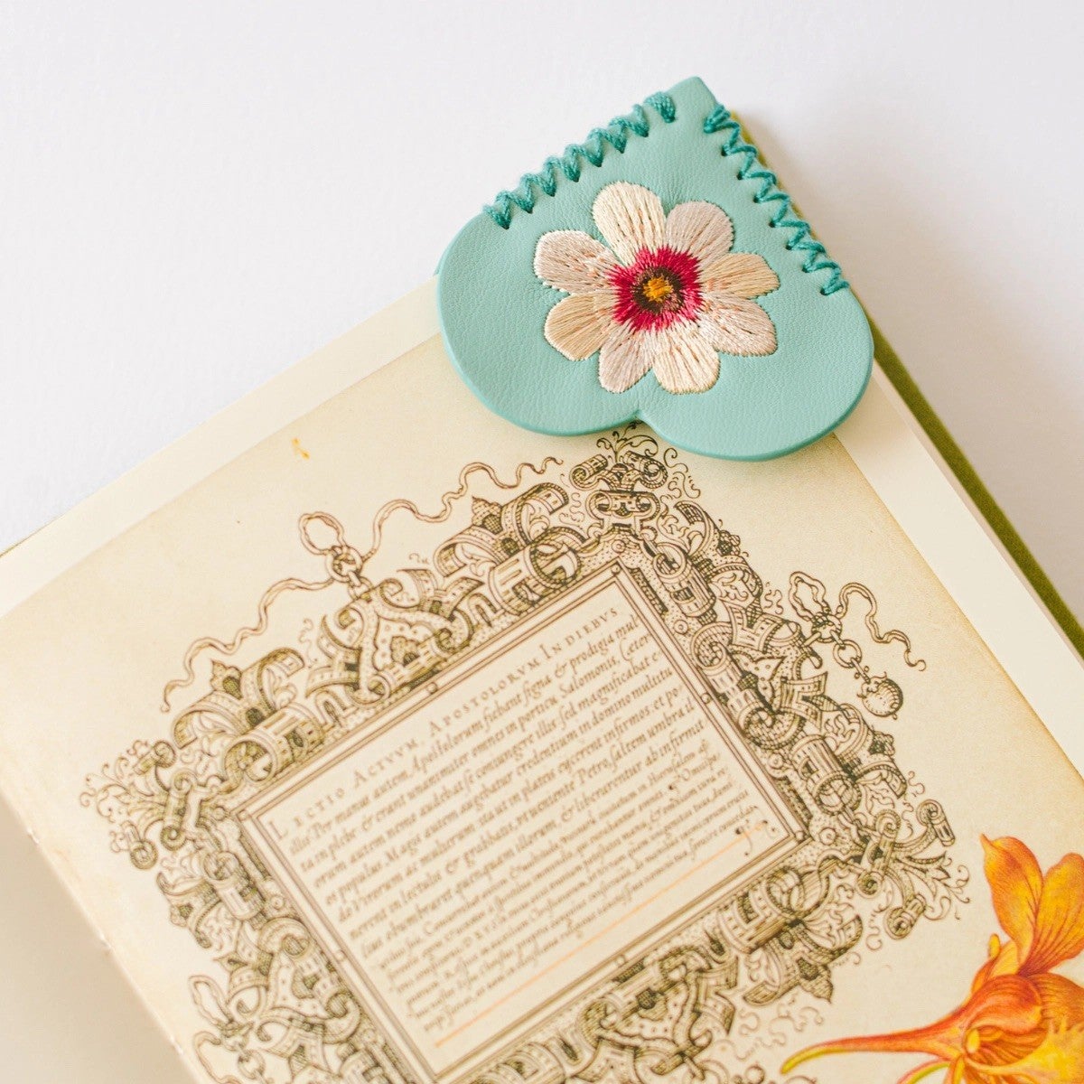 Embroidered Hearts Corner Bookmark Set of 2, photo 2 of 3