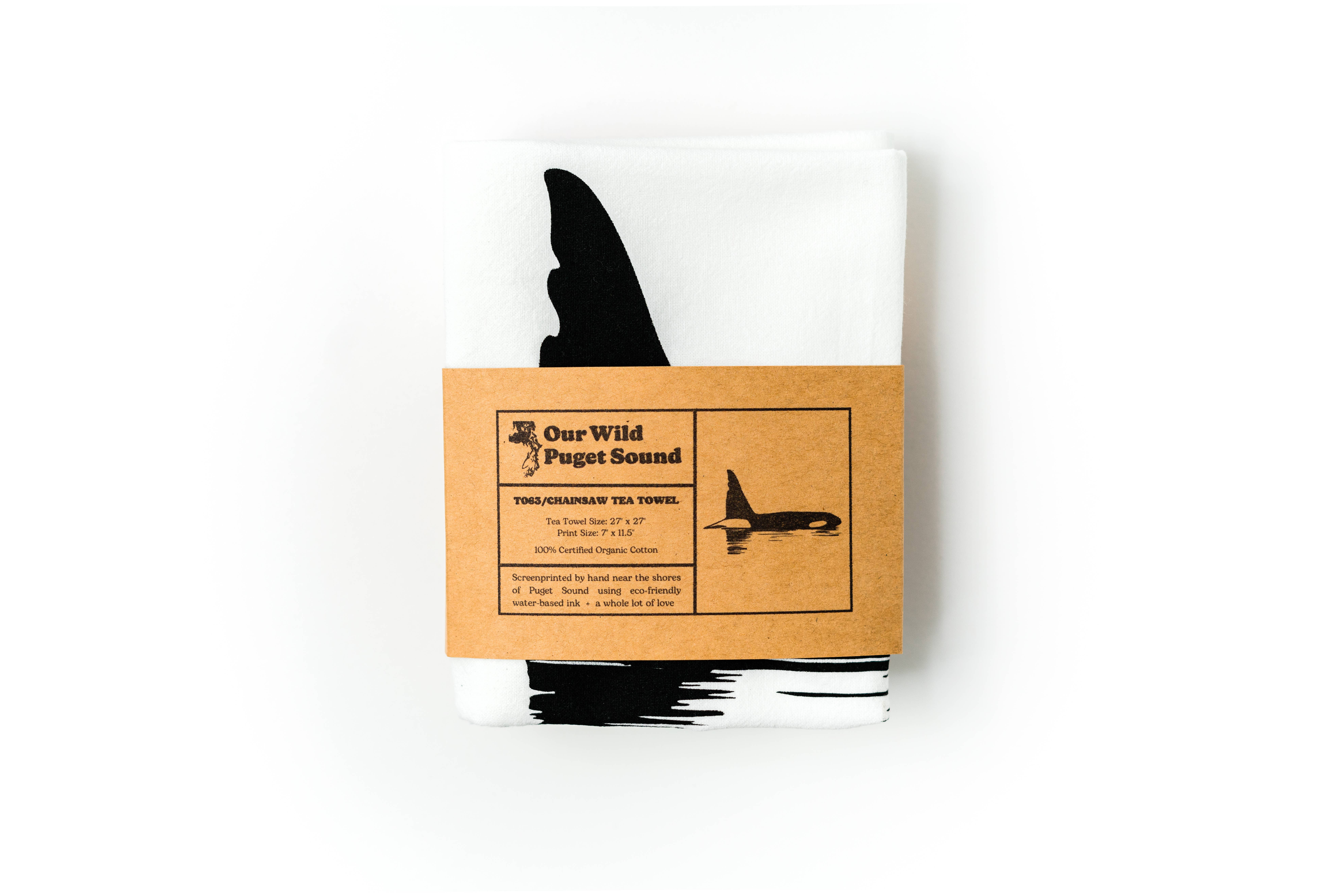 Chainsaw the Orca Kitchen Tea Towel, photo 2 of 4
