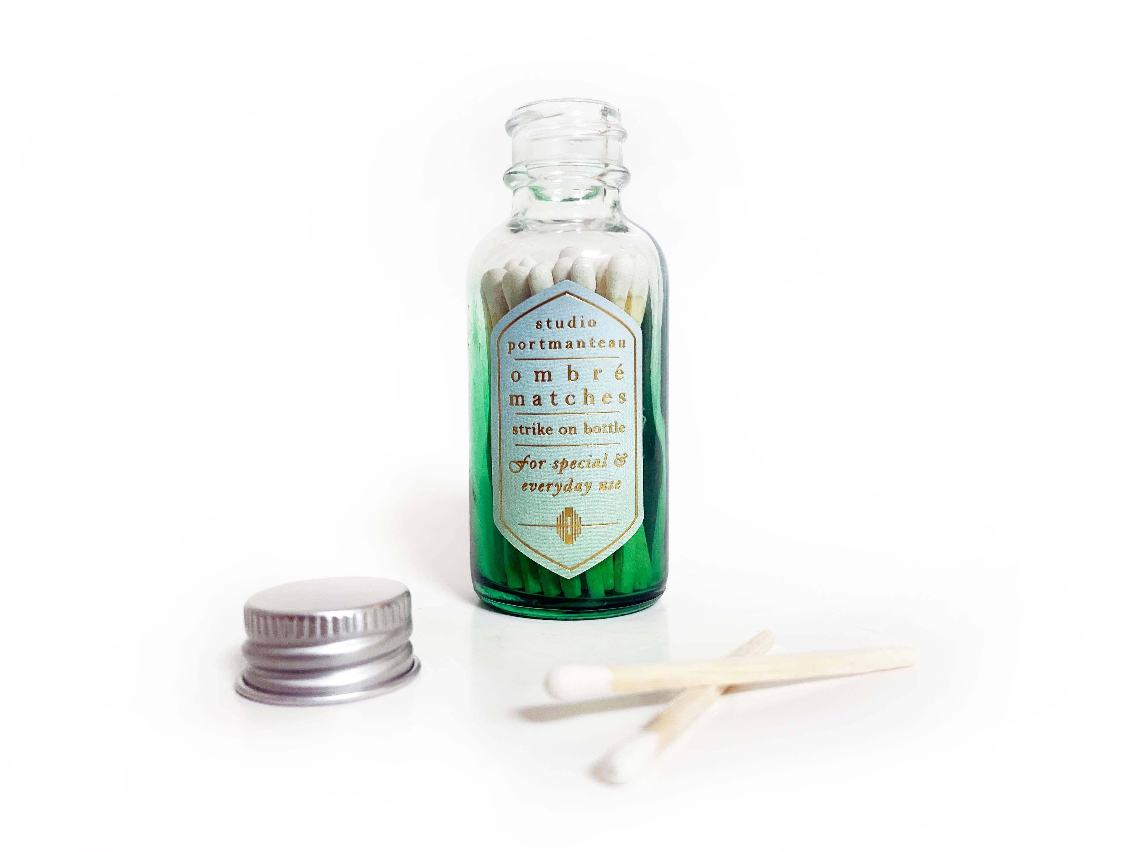 Peppermint Green Ombré Match Bottle | Fine Candle Accessory, photo 1 of 8