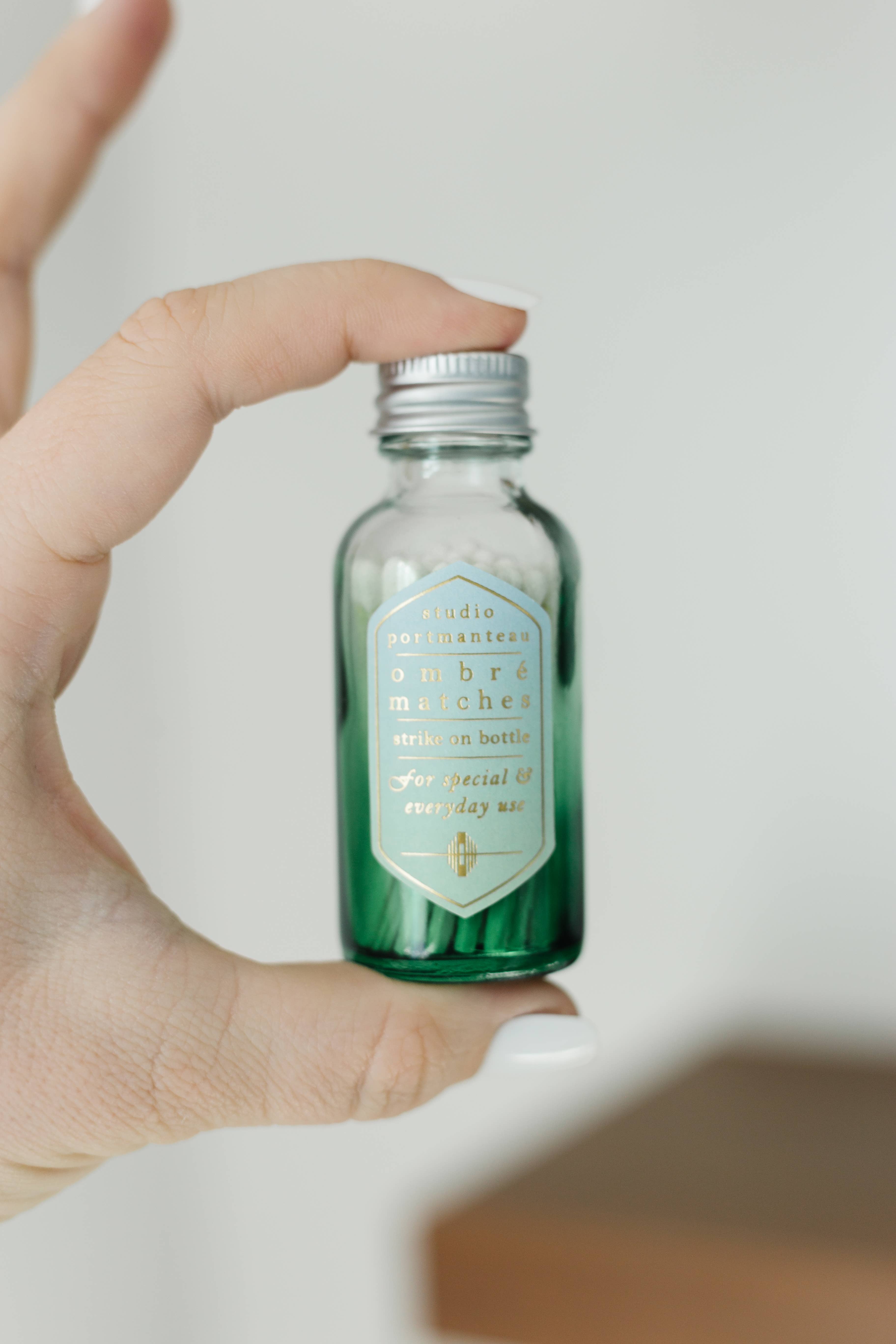 Peppermint Green Ombré Match Bottle | Fine Candle Accessory, photo 3 of 8
