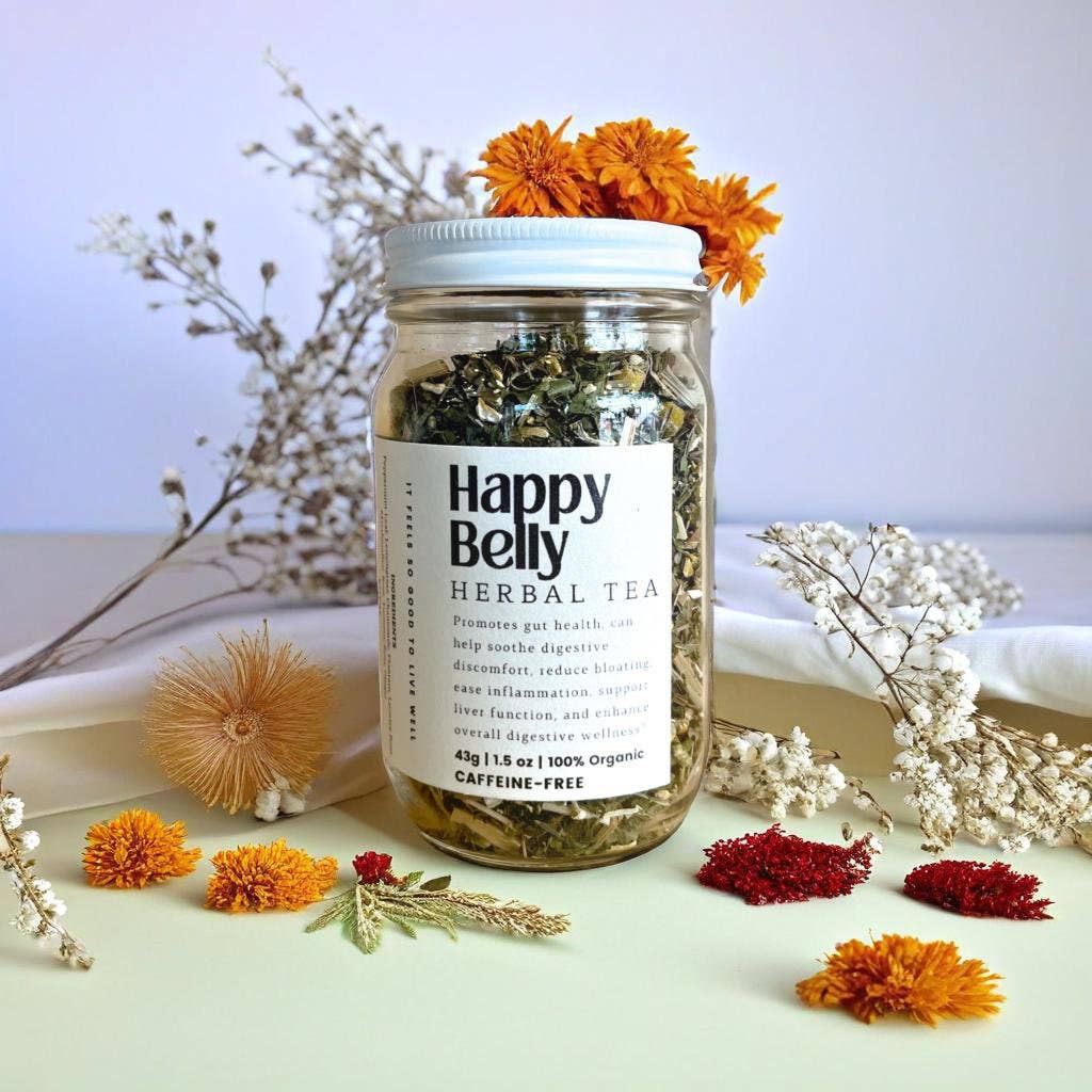 Happy Belly Loose Leaf Herbal Tea | Glass Jar, photo 2 of 3