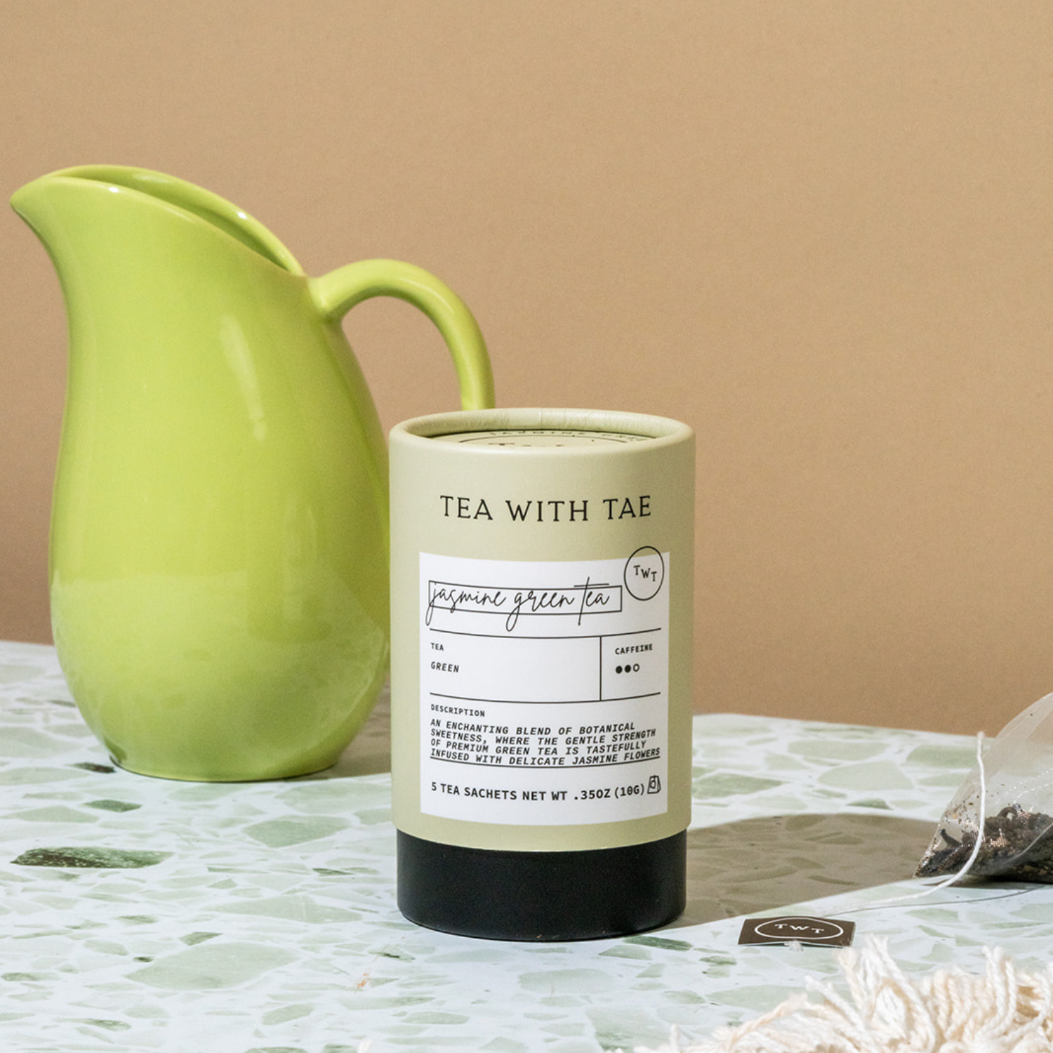 Jasmine Green Tea Mini Tube Gift (5 tea bags), photo 2 of 8