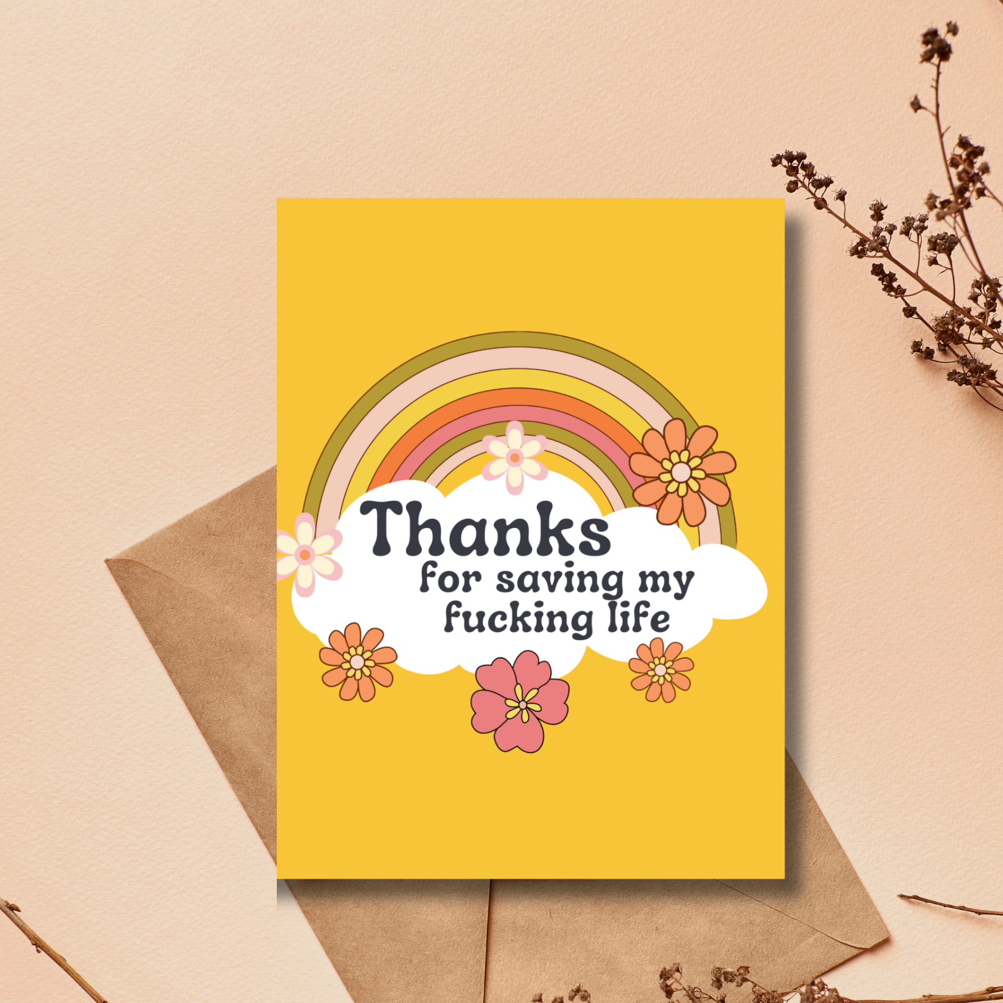 Thanks For Saving My Fucking Life Card, photo 1 of 3
