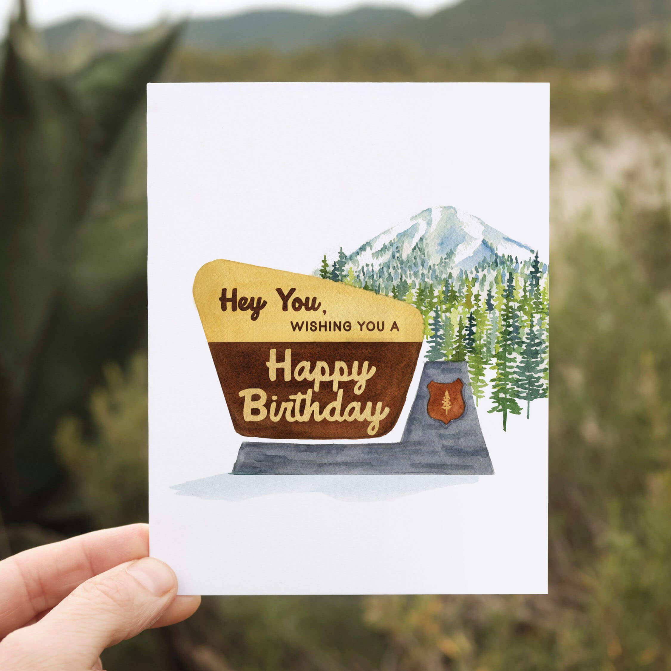 National Park Birthday Card | Hey You! Outdoorsy Design: Single Card, photo 3 of 4