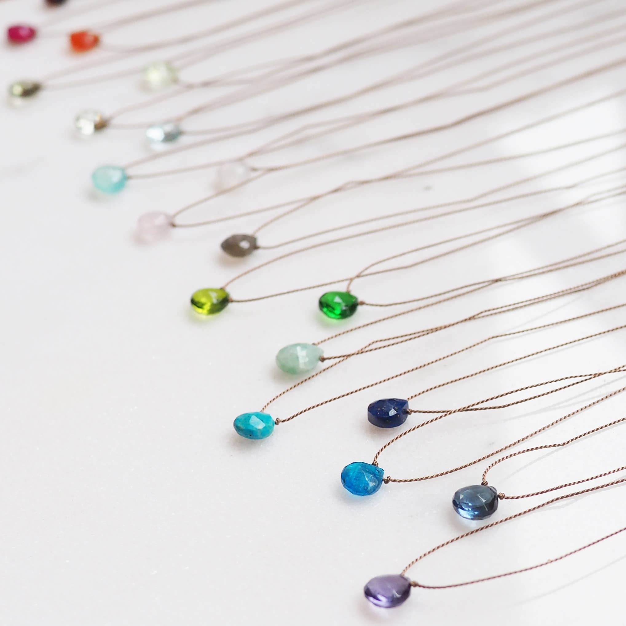 Teardrop Necklace - Bestseller: Blue Chalcedony, Single, photo 2 of 8