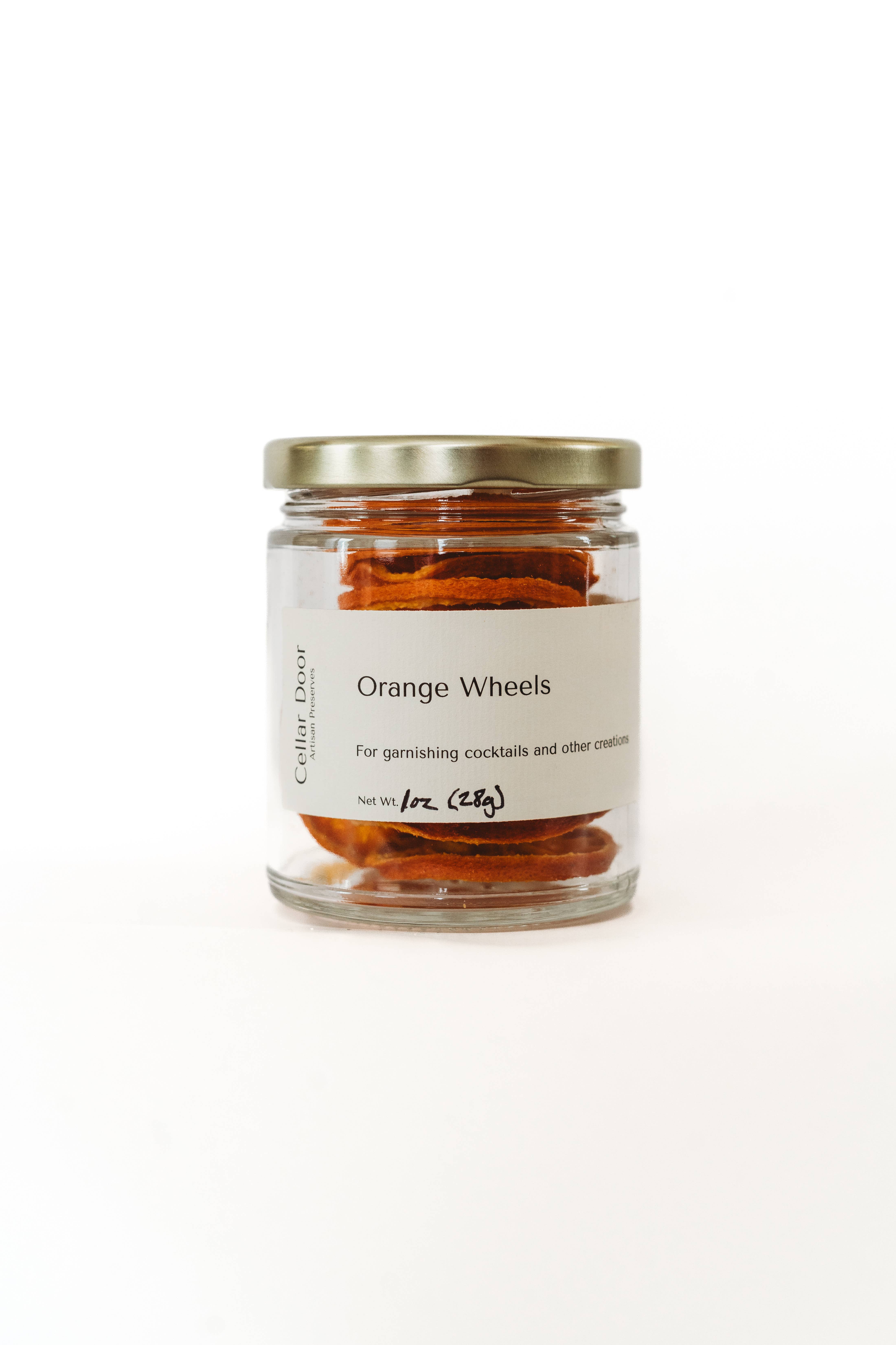 Dehydrated Orange Wheels: 1oz glass jar, photo 1 of 8