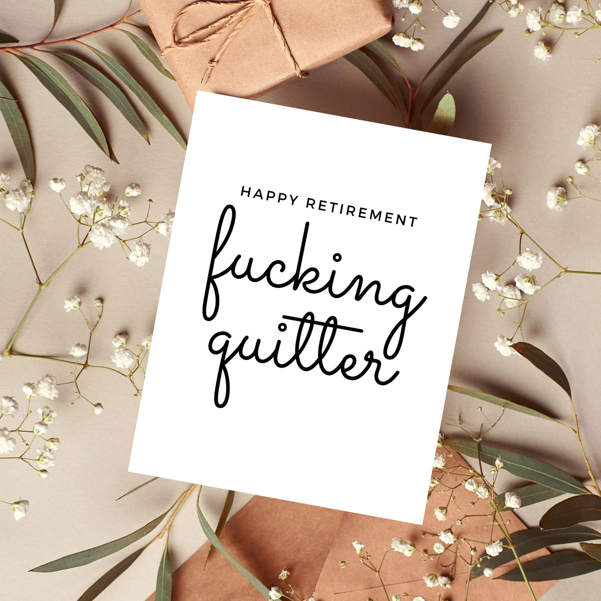 Happy Retirement Fucking Quitter Card, photo 2 of 3